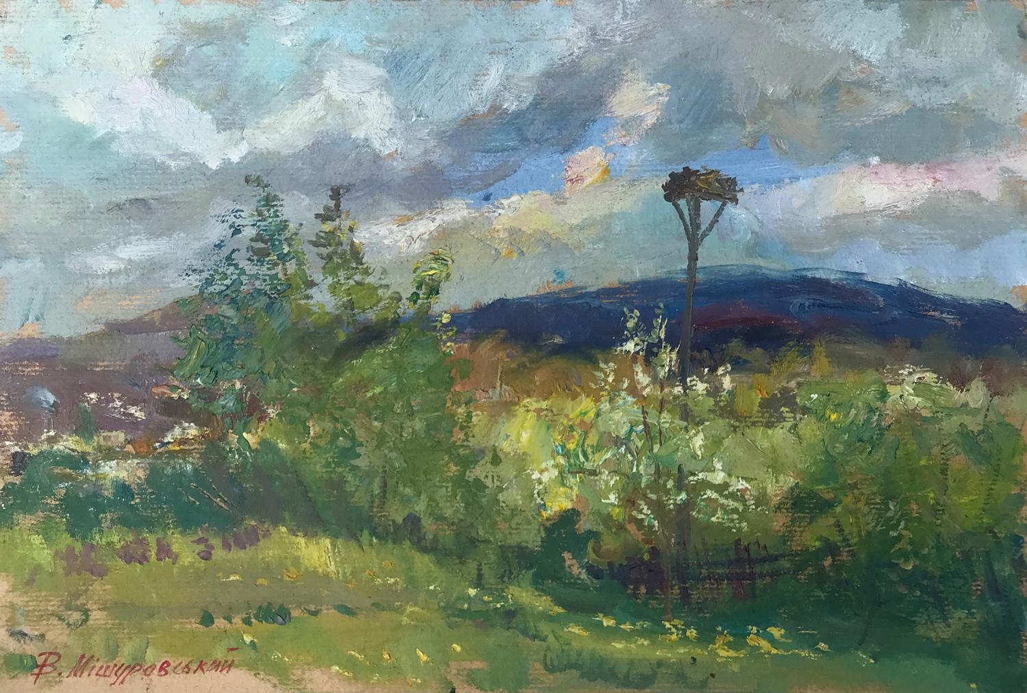 Oil painting Spring in Gorodishe Wihyrovskii Victor