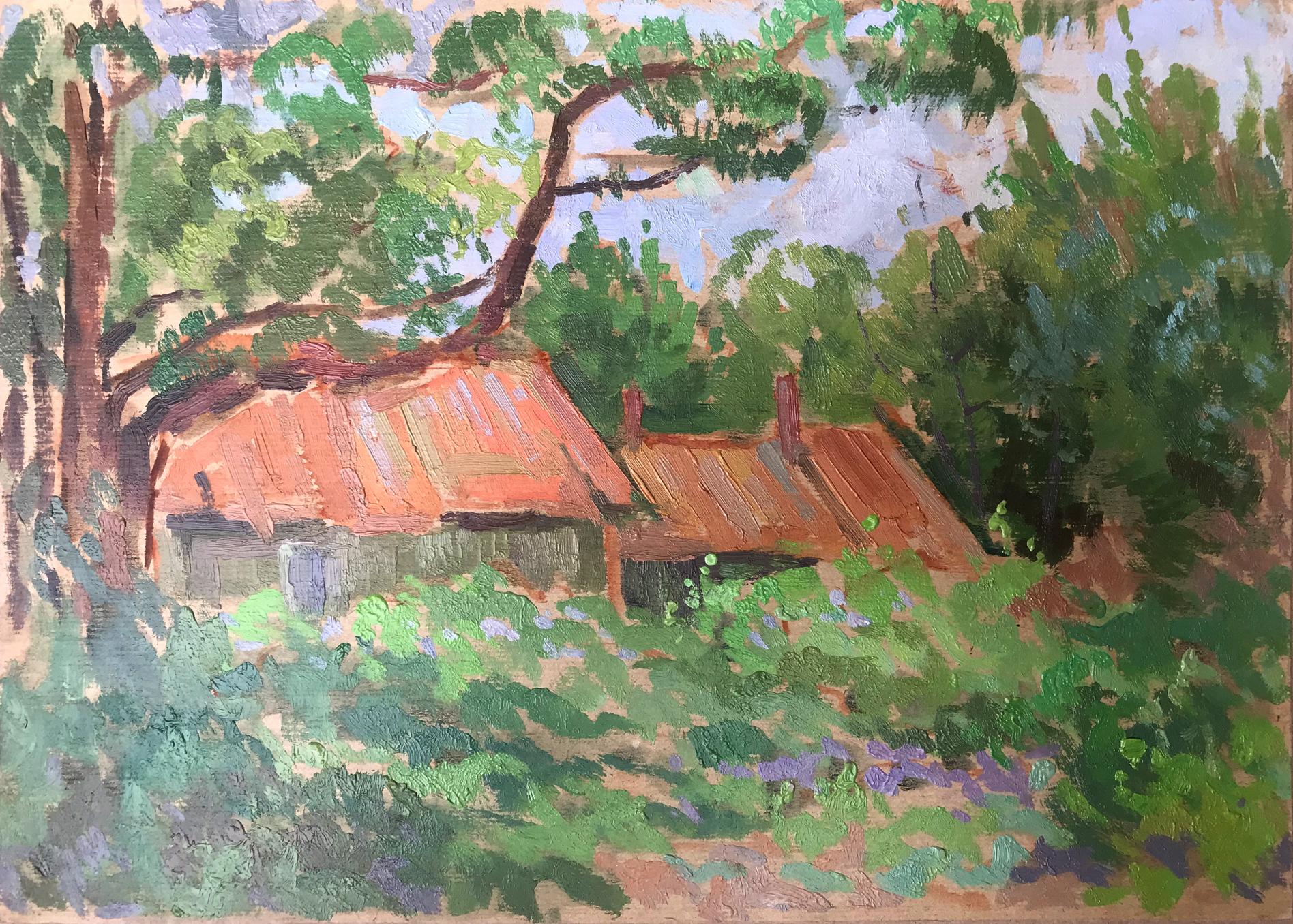Oil painting Visit to grandma Peter Dobrev