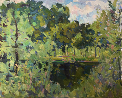 Oil painting Dense forest Peter Dobrev