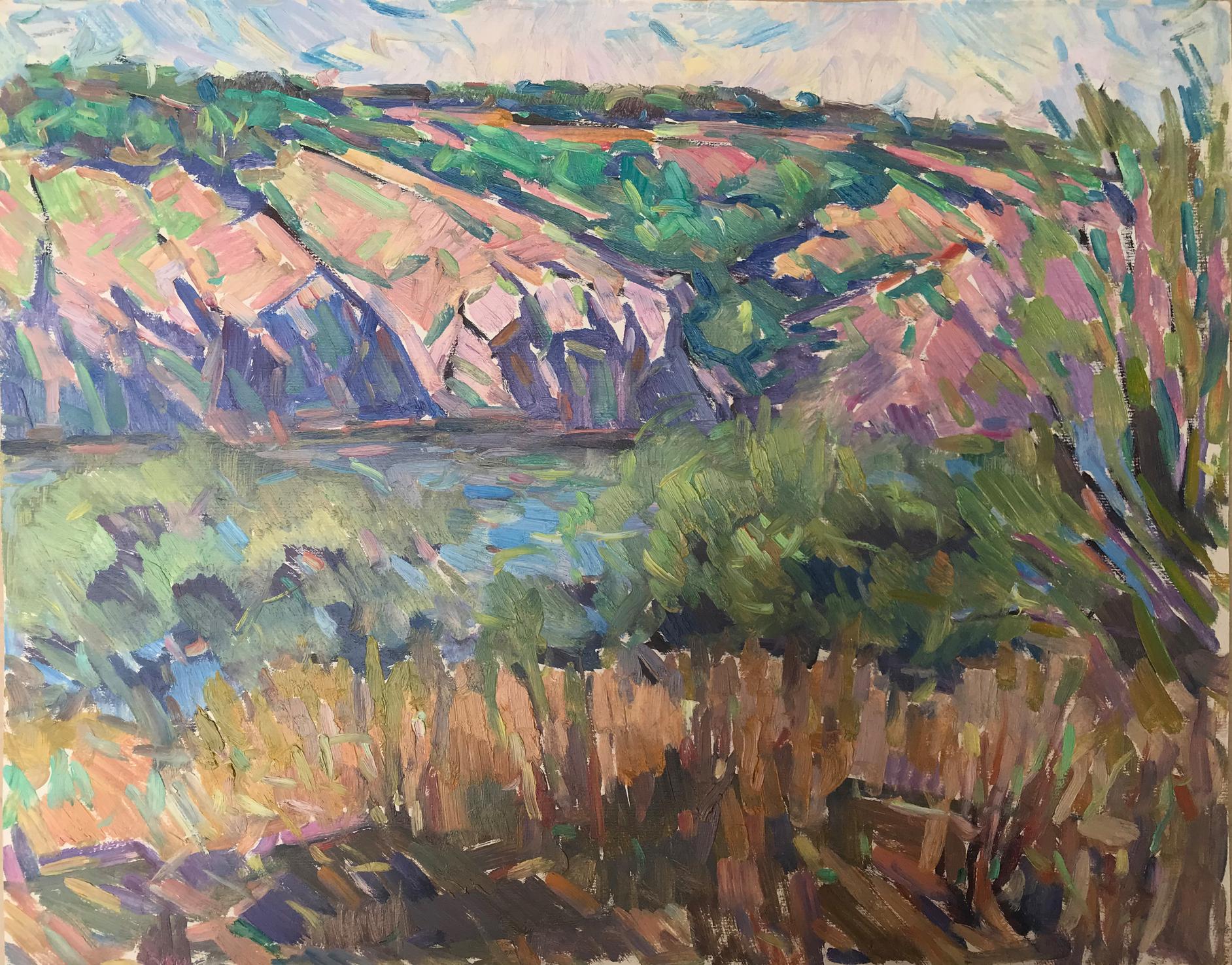 Oil painting Rocky coast Peter Dobrev