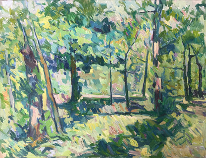 Oil painting Green Forest Peter Dobrev