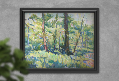 Oil painting forest