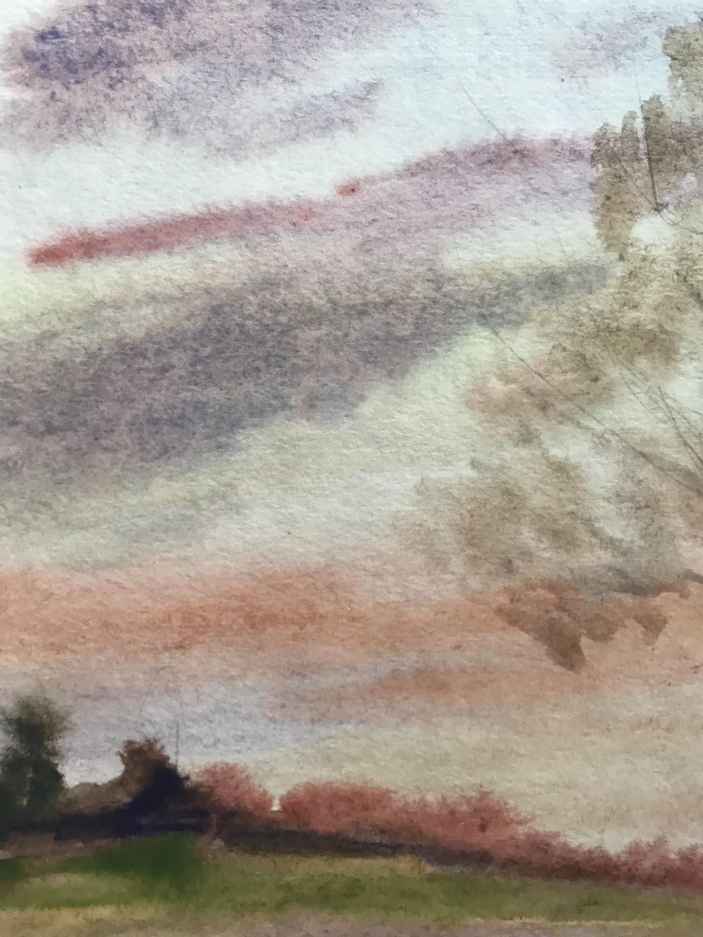 Watercolor painting Autumn days Unknown artist