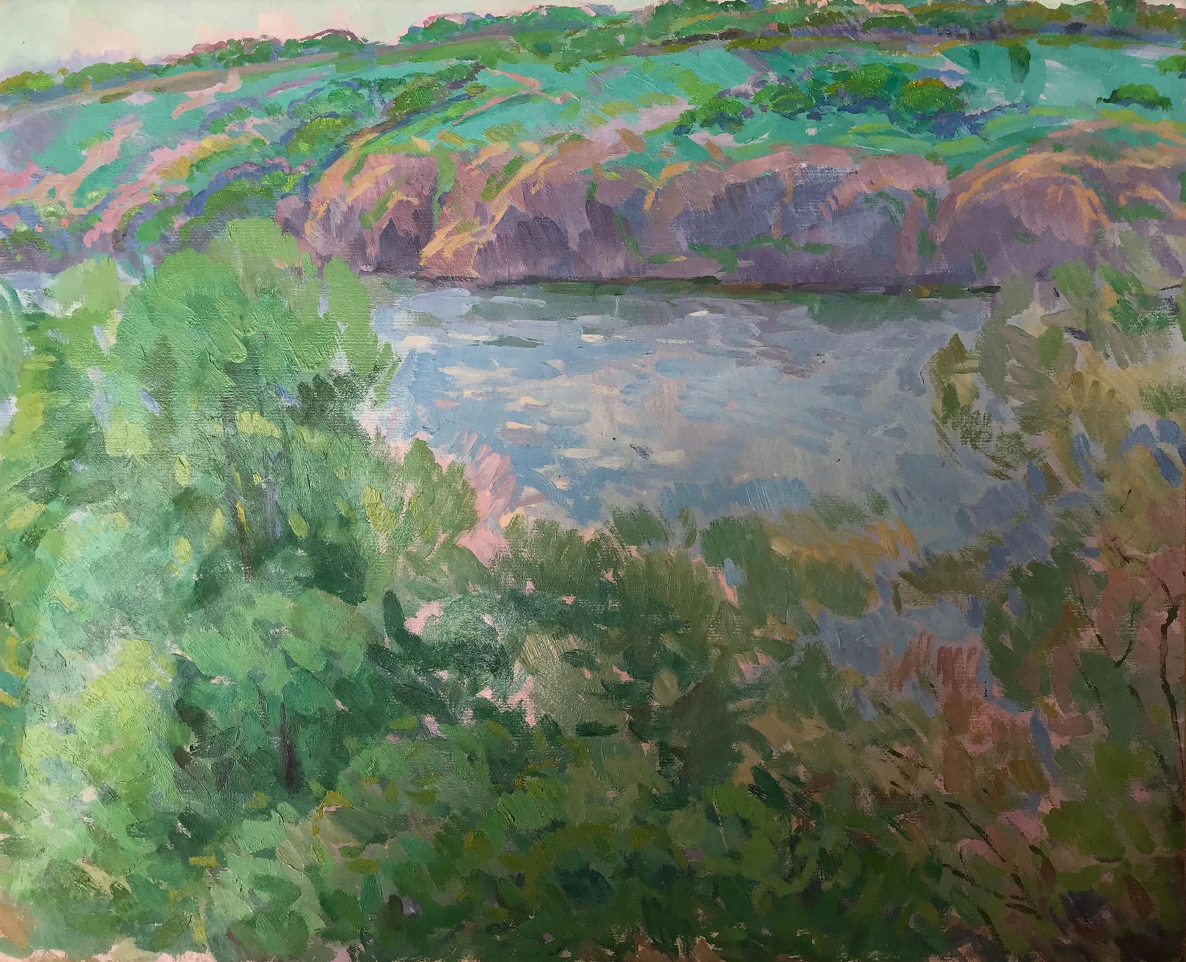 Oil painting Desna River Peter Dobrev