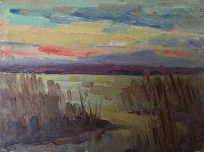 Oil painting Romantic evening Peter Dobrev