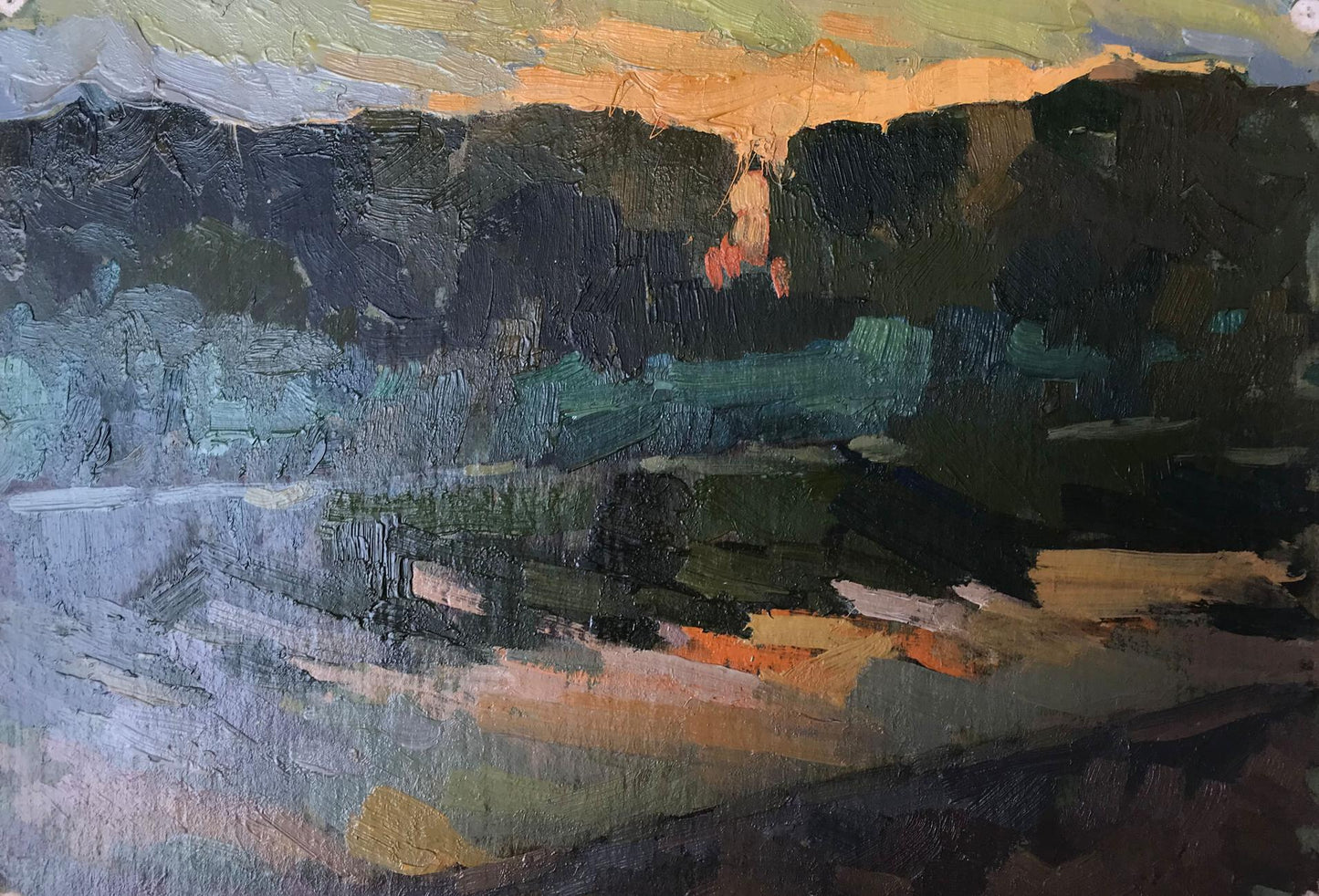 Oil painting By the evening Peter Dobrev