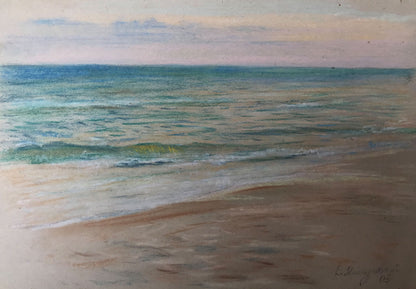 Pencils painting Seascape Wihyrovskii Victor