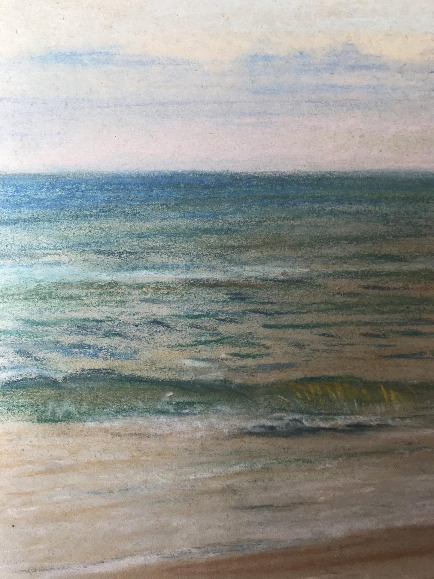 Pencils painting Seascape Wihyrovskii Victor