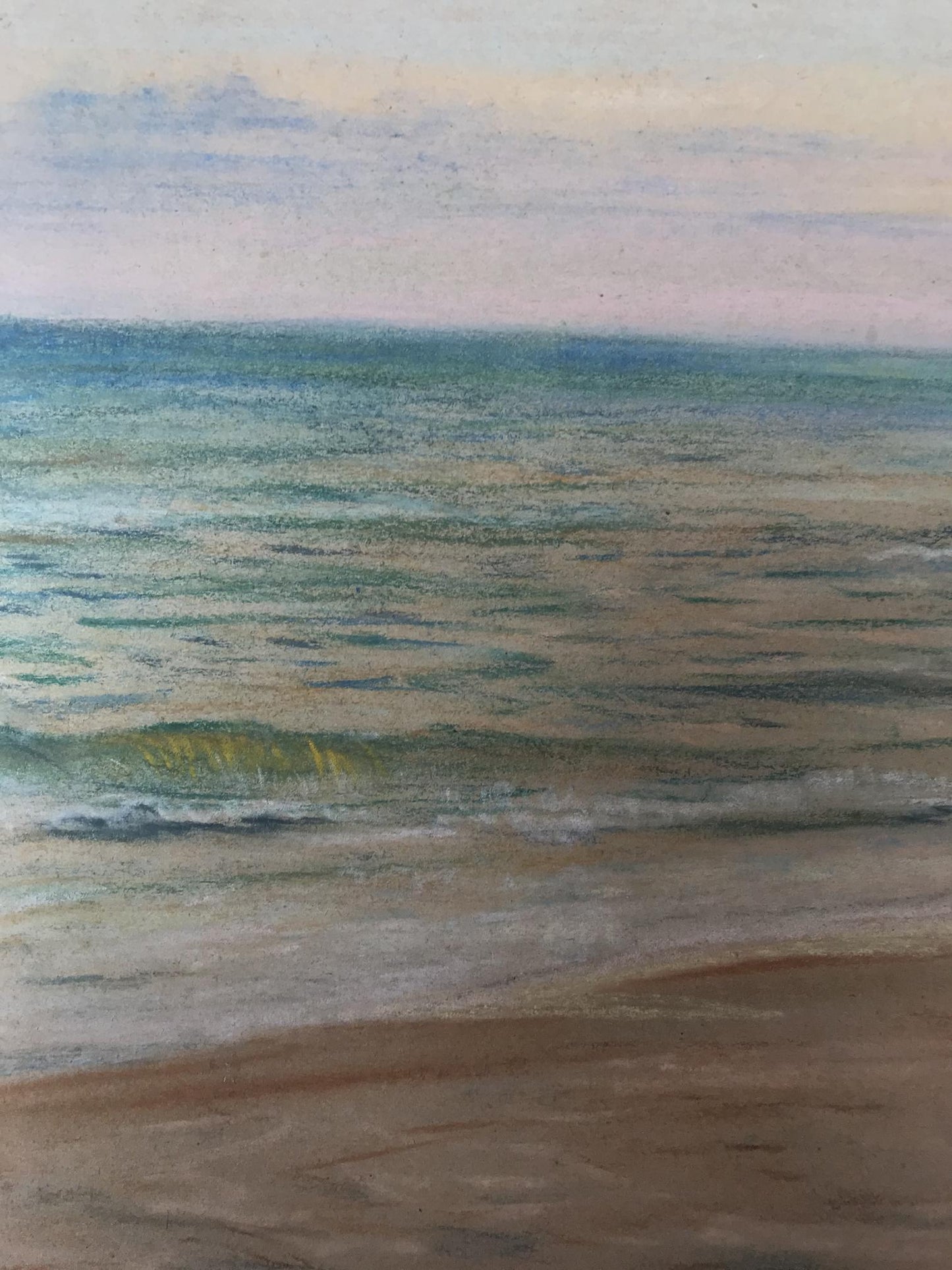 Pencils painting Seascape Wihyrovskii Victor