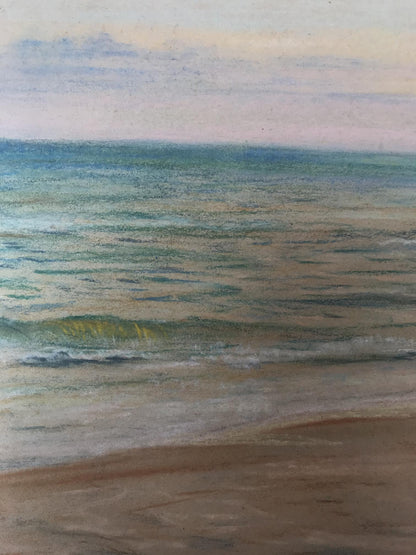 Pencils painting Seascape Wihyrovskii Victor