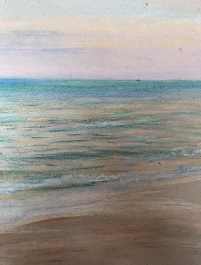 Pencils painting Seascape Wihyrovskii Victor