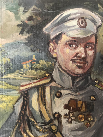 Oil painting Portrait of an officer Alexander Litvinov