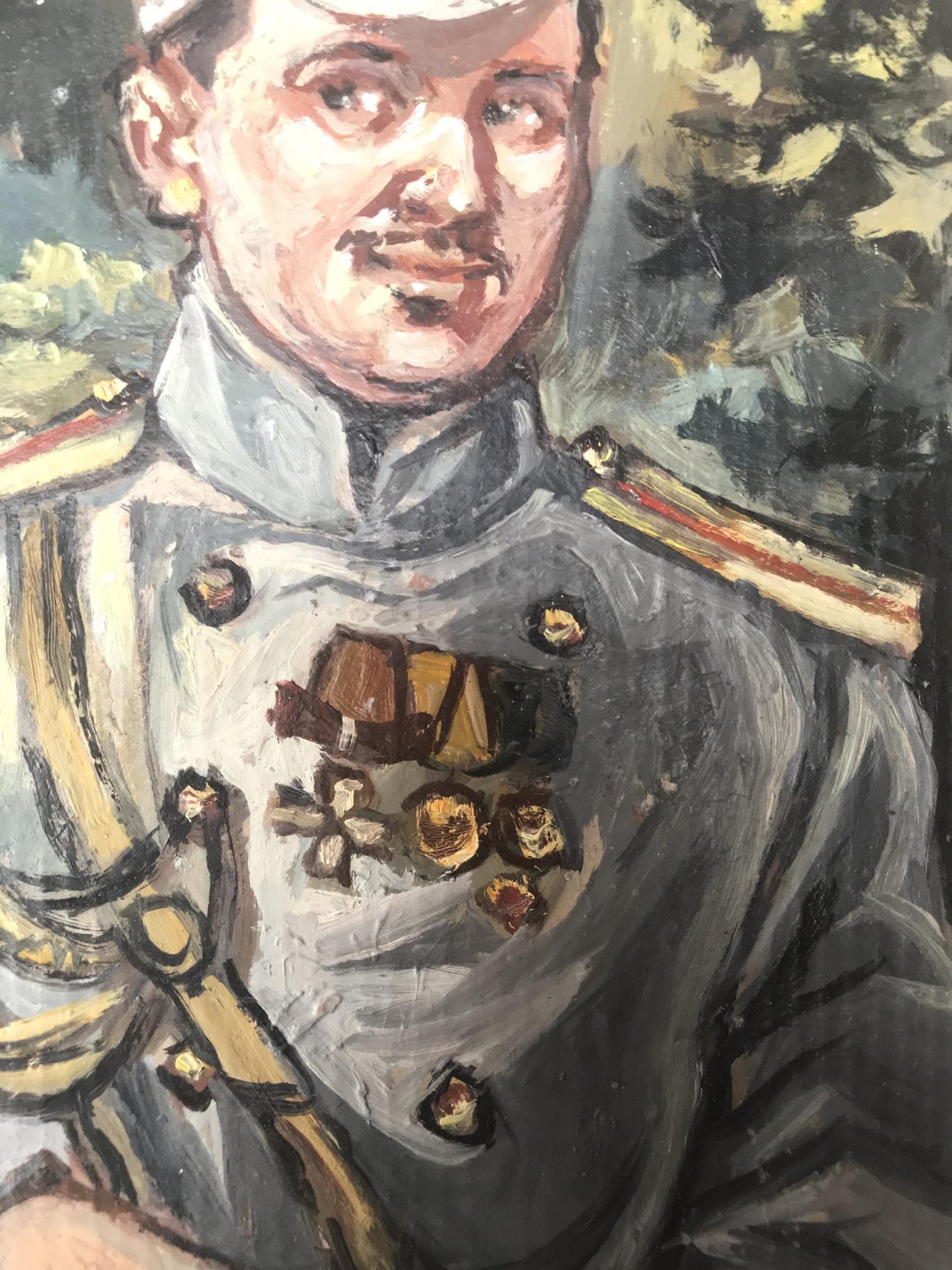 Oil painting Portrait of an officer Alexander Litvinov