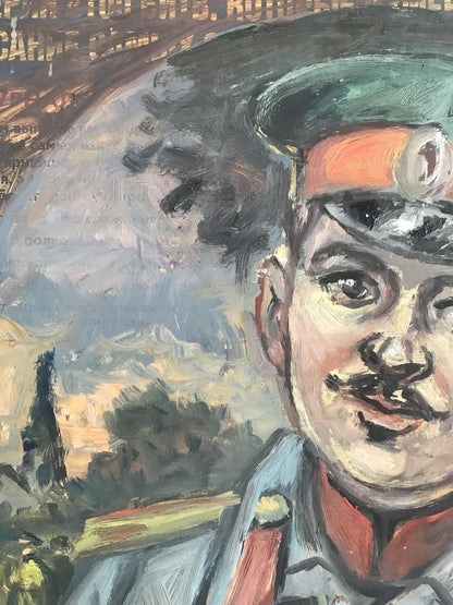Oil painting Soldier's emotions Alexander Litvinov