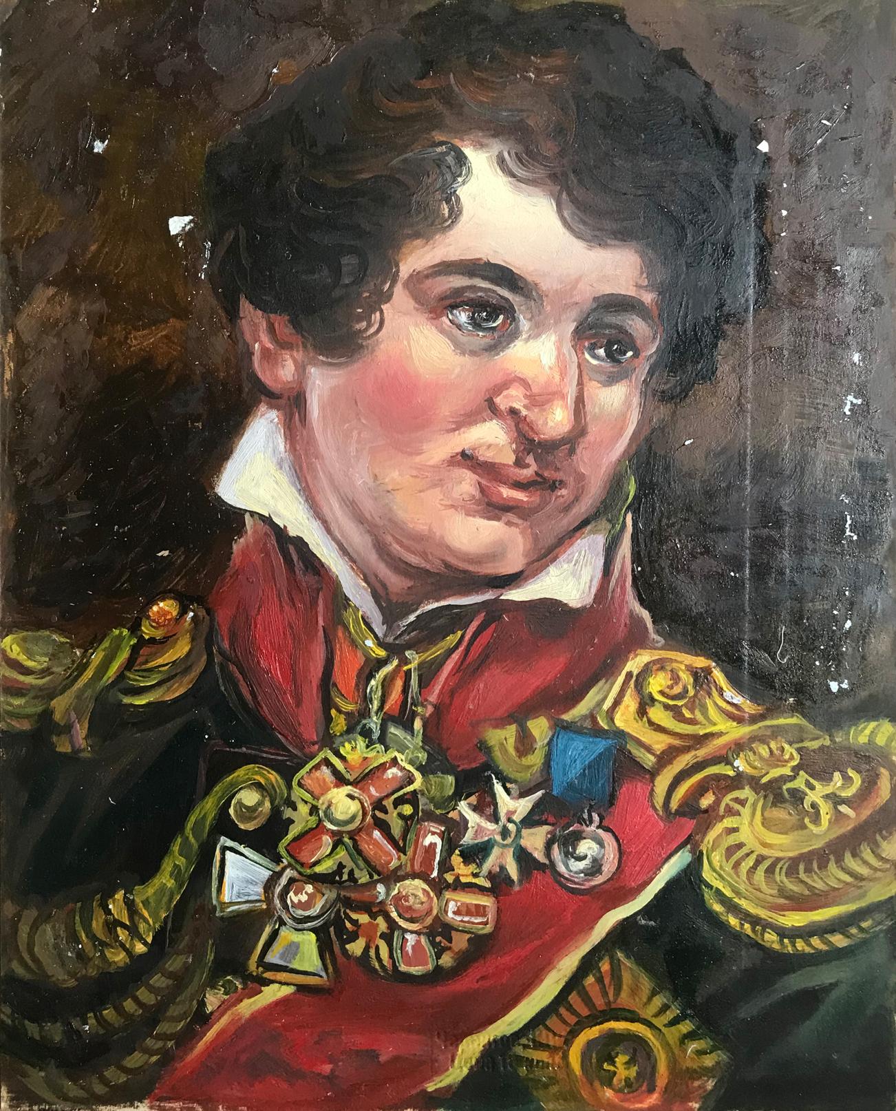 Oil painting Portrait of a warrior Alexander Arkadievich Litvinov