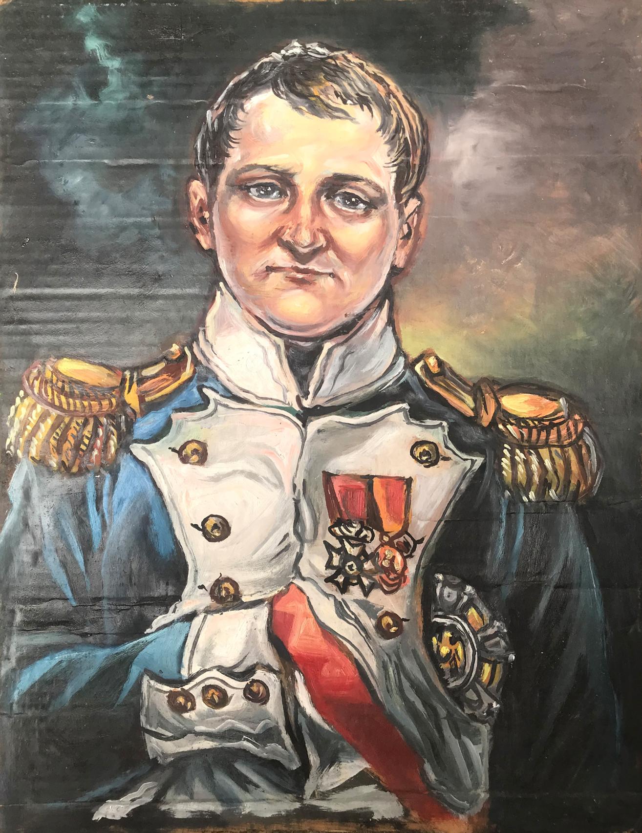 Oil painting Military portrait of Napoleon Alexander Litvinov