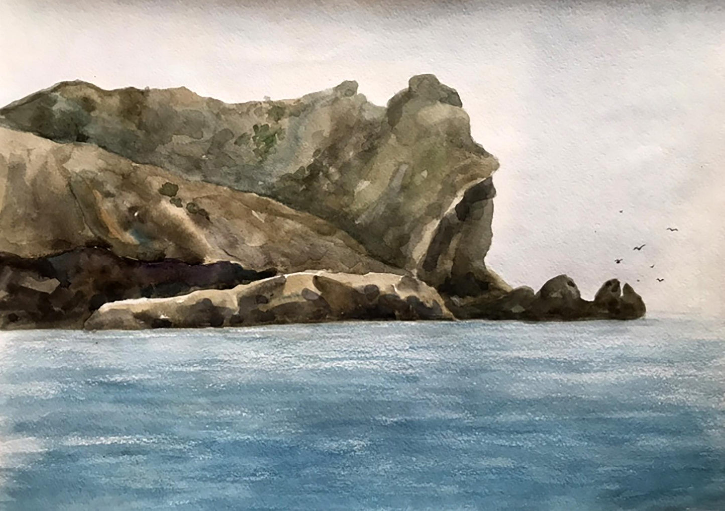 Watercolor painting Seascape Dziuba K.