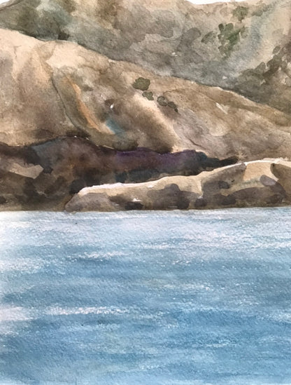 Watercolor painting Seascape Dziuba K.