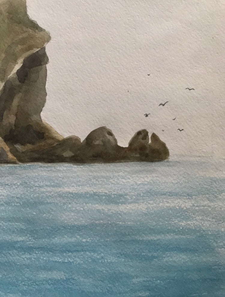 Watercolor painting Seascape Dziuba K.