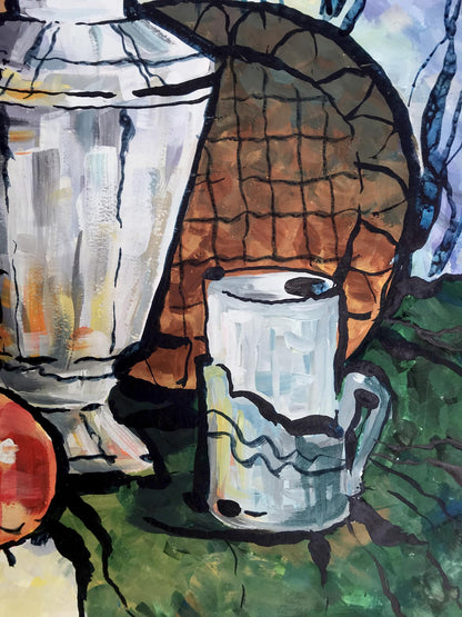 Acrylic painting Sweet table Unknown artist