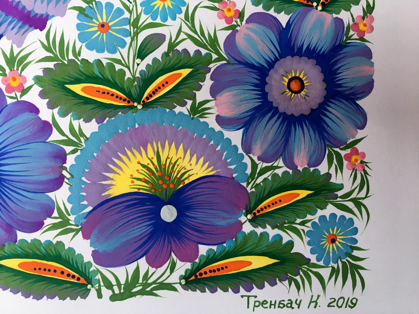 Acrylic painting Spring motif Trenbach K.