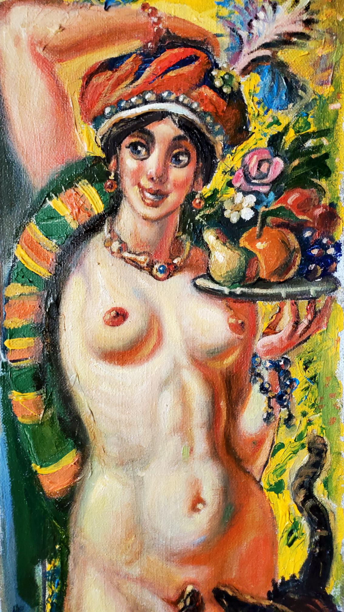 Oil painting Girl with fruit Litvinov Daniil Olegovich