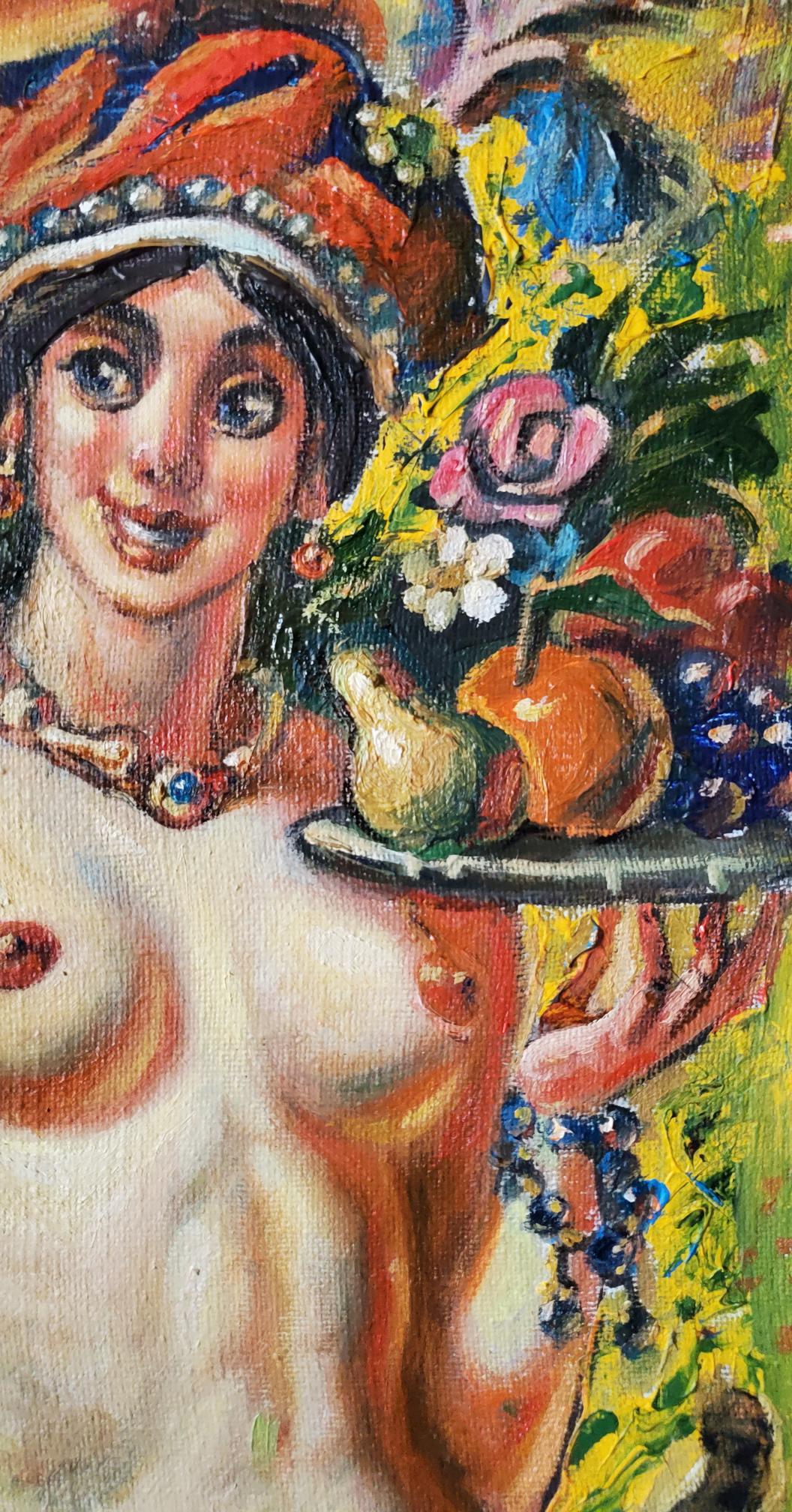 Oil painting Girl with fruit Litvinov Daniil Olegovich