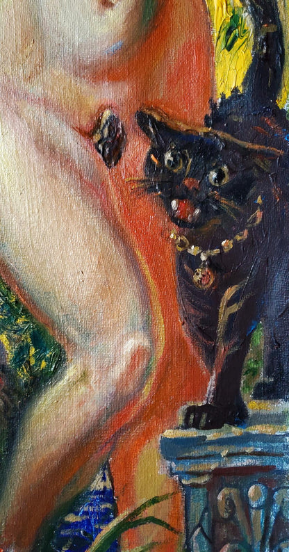 Oil painting Girl with fruit Litvinov Daniil Olegovich