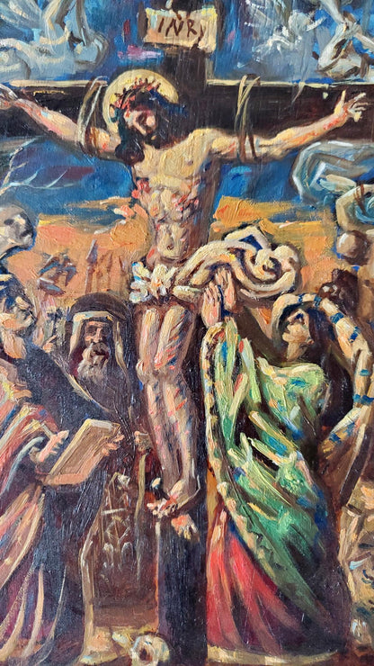 Oil painting Acceptance of faith Daniil Litvinov