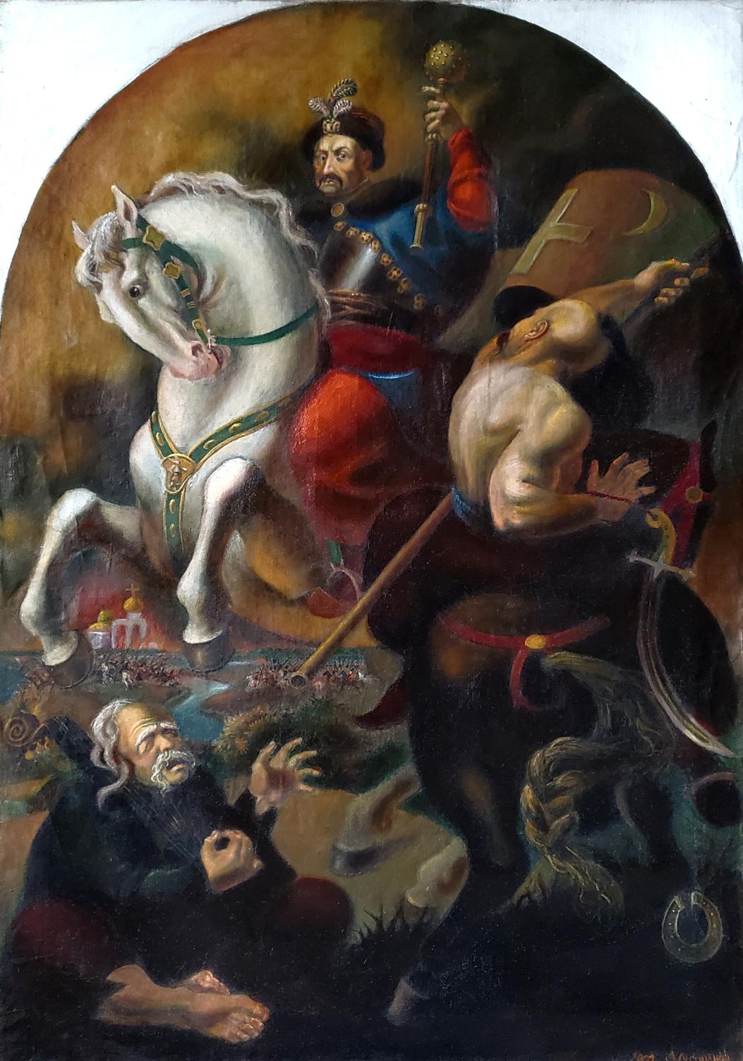 Oil painting Bogdan Khmelnitsky Litvinov Daniil Olegovich