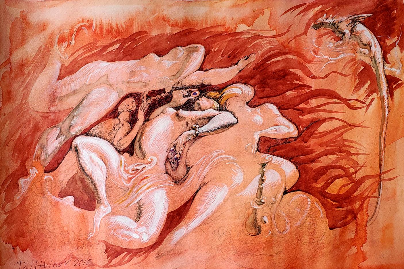 Watercolor painting Fantasy Litvinov Daniil Olegovich