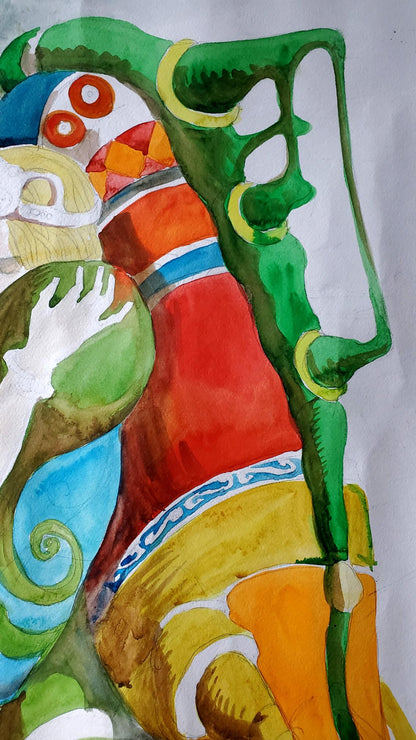 Watercolor painting In the arms Litvinov Daniil Olegovich