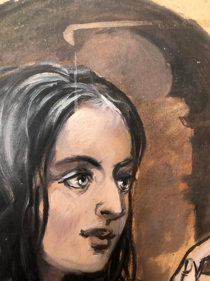 Oil painting Portrait of a girl Alexander Arkadievich Litvinov