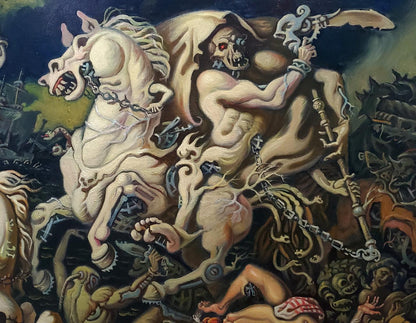 Oil painting Horsemen of the Apocalypse have attacked Daniil Litvinov