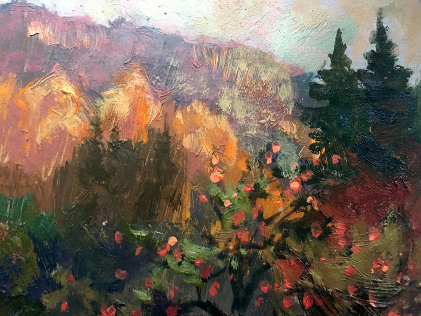 Oil painting Carpathian autumn Batrakov Vladimir Grigorievich