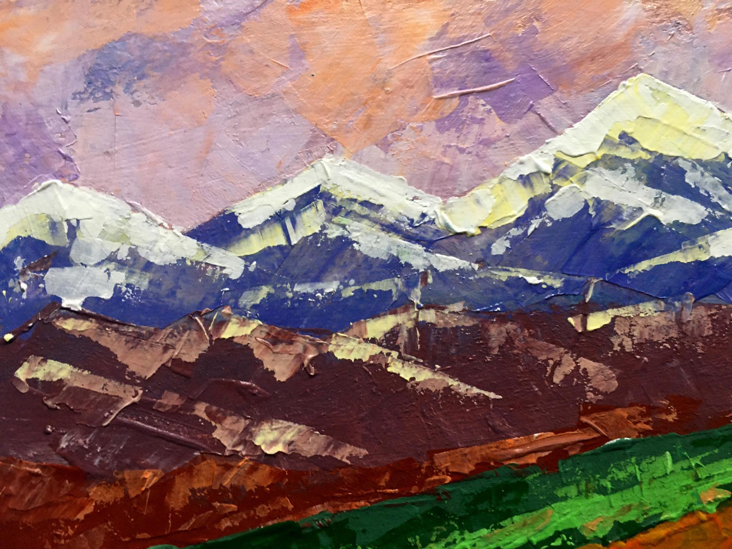 Oil painting Evening in the mountains Zadorozhnya V. V.