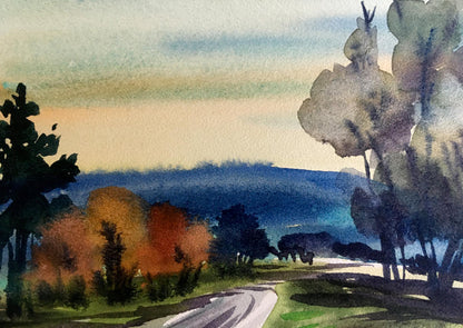 Watercolor painting Journey Svetlana Gramm