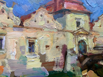 Oil painting Svirzh castle Batrakov Vladimir Grigorievich
