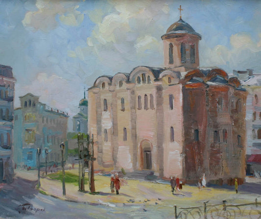 Oil painting Church landscape Sergiy Pivtorak