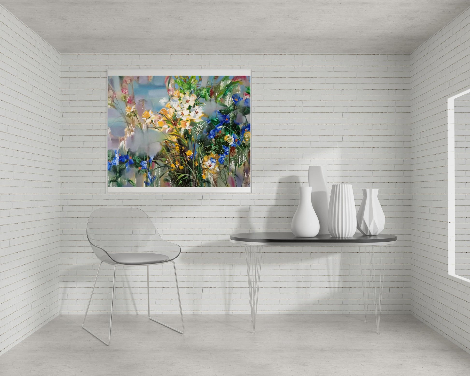 Abstract oil painting Breath of spring 