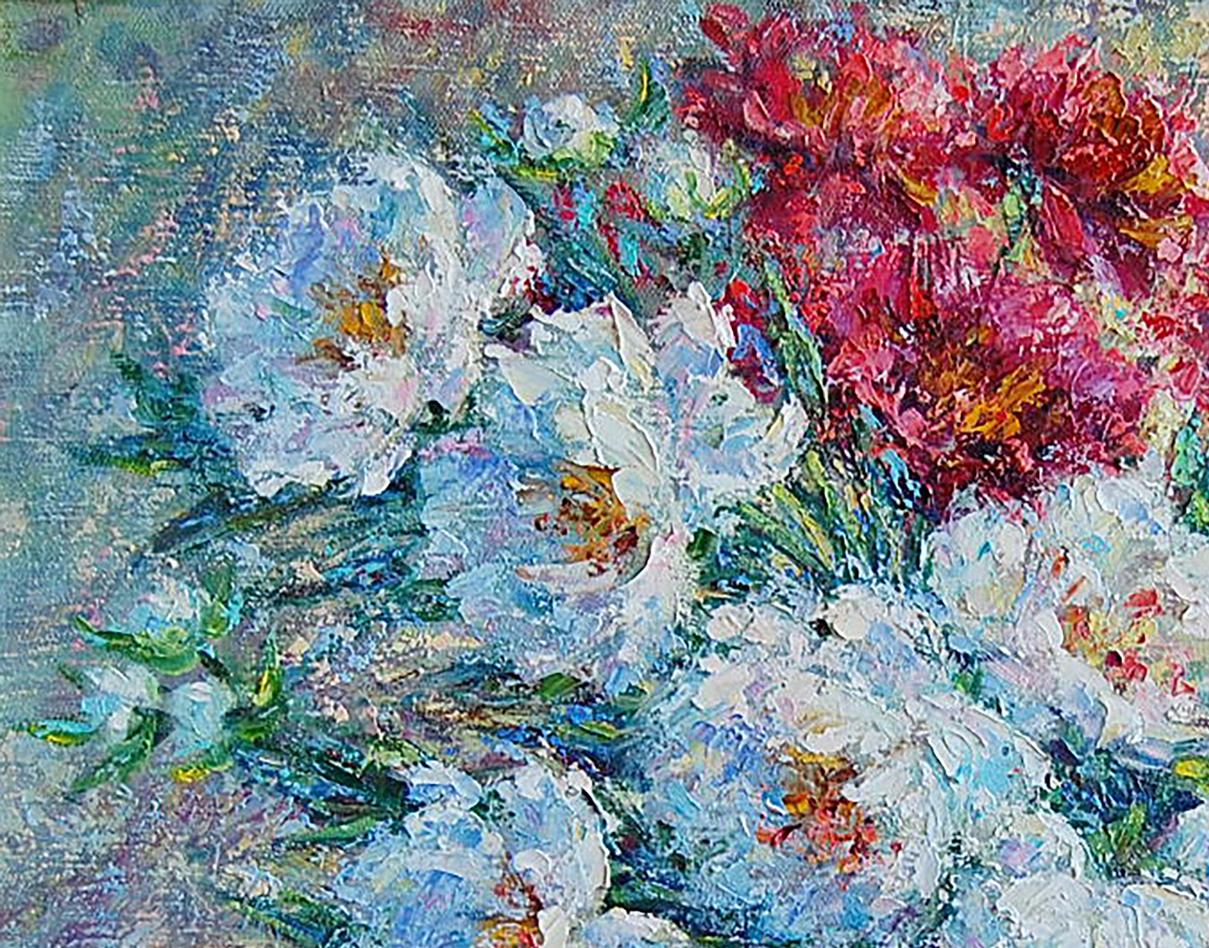 Oil painting Bouquet of peonies Artim Olga