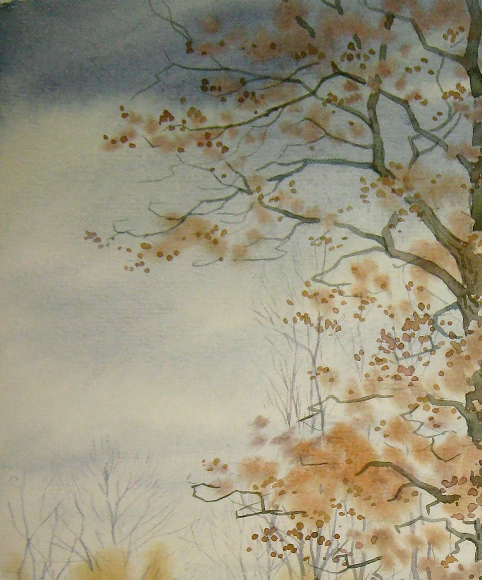 Watercolor painting "Oak" by Valery Savenets.