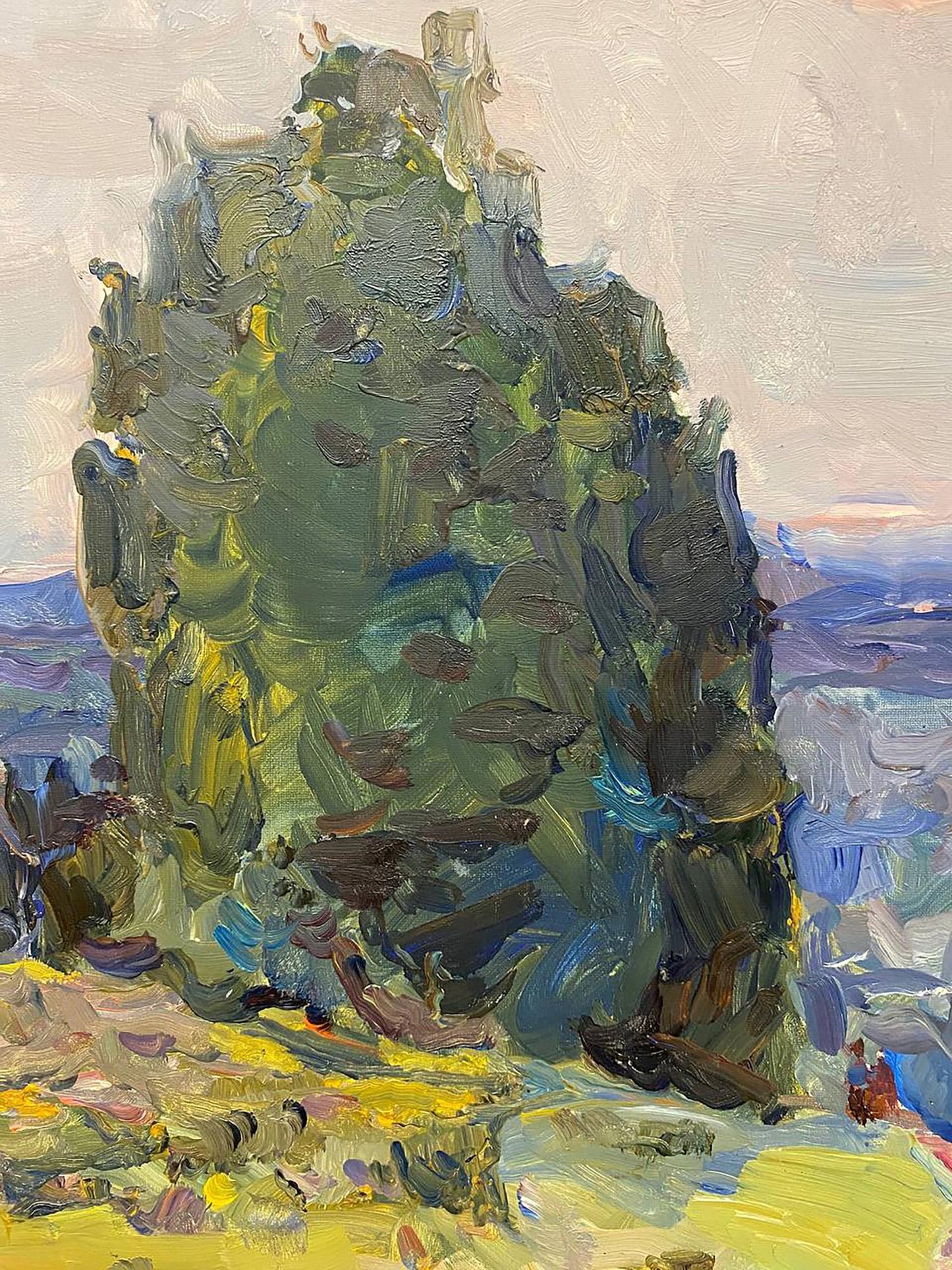 Oil painting On a hill Chernov Leonid Ivanovich