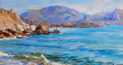 Oli painting Sea Bay Landscape Pereta Vyacheslav