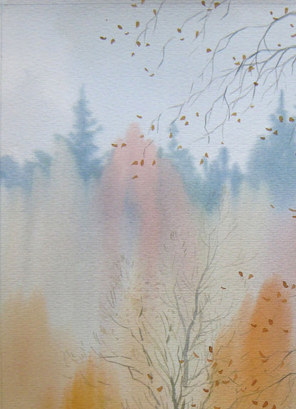 Watercolor painting Autumn melody Savenets Valery