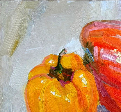 Oli painting Peppers still life Pereta Vyacheslav