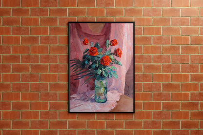 Oil painting Red roses Serdyuk Boris Petrovich