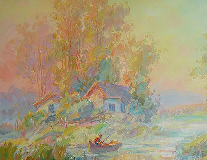 Oil painting Morning. Fog Artim Dmitry