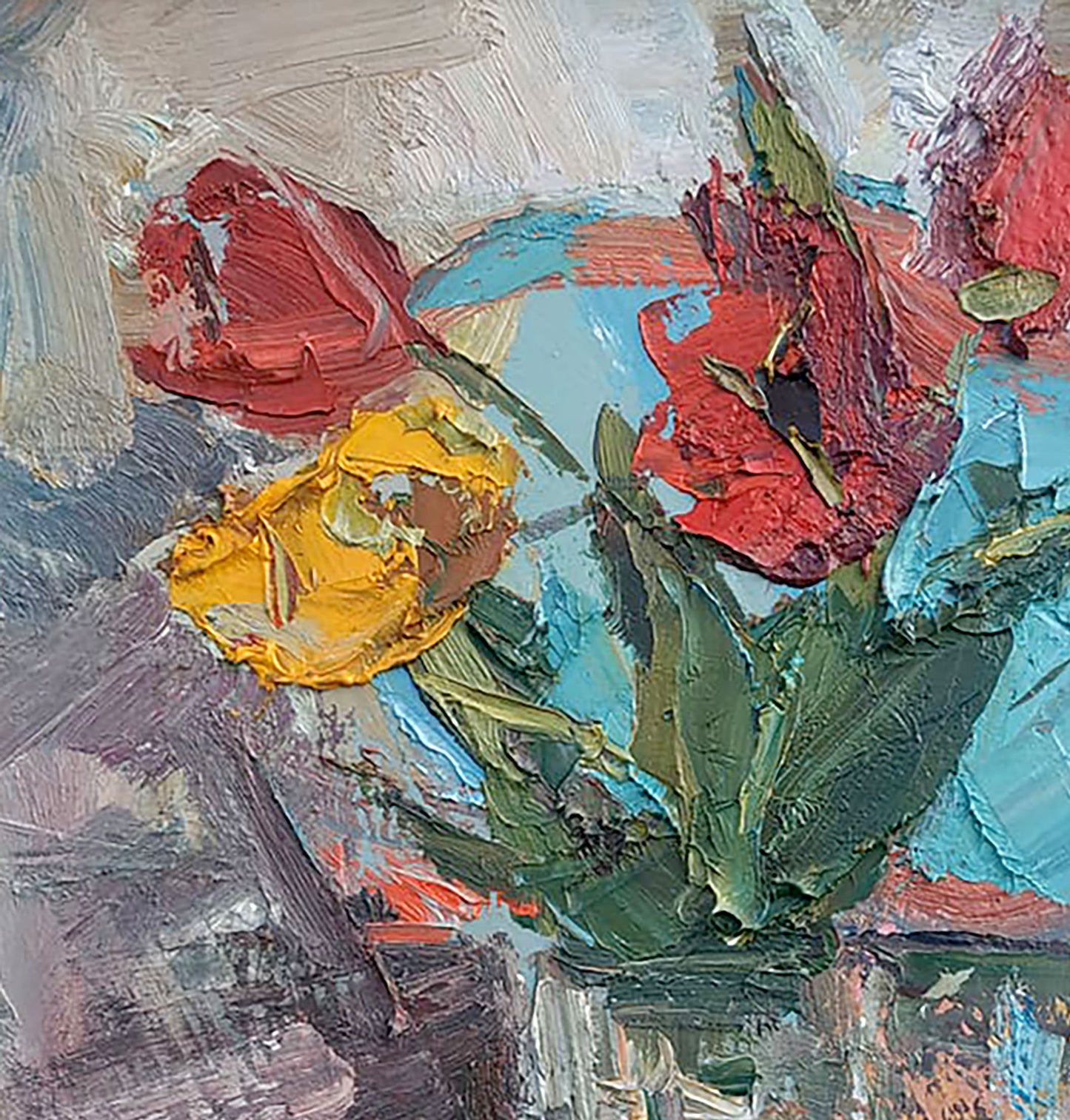 Oil painting Tulips Flowers Mazur Maksym Volodymyrovych