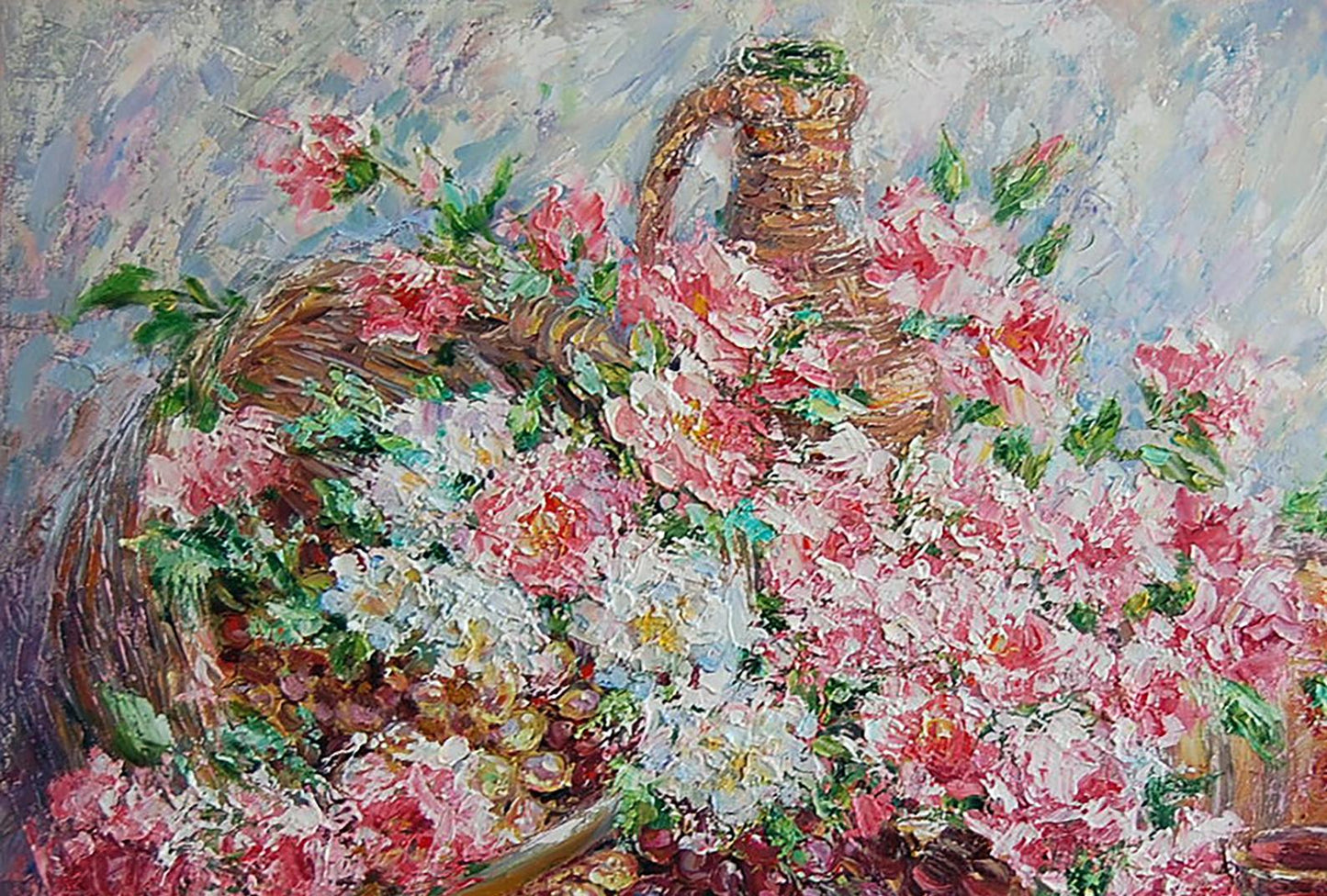 Oil painting Summer still life  